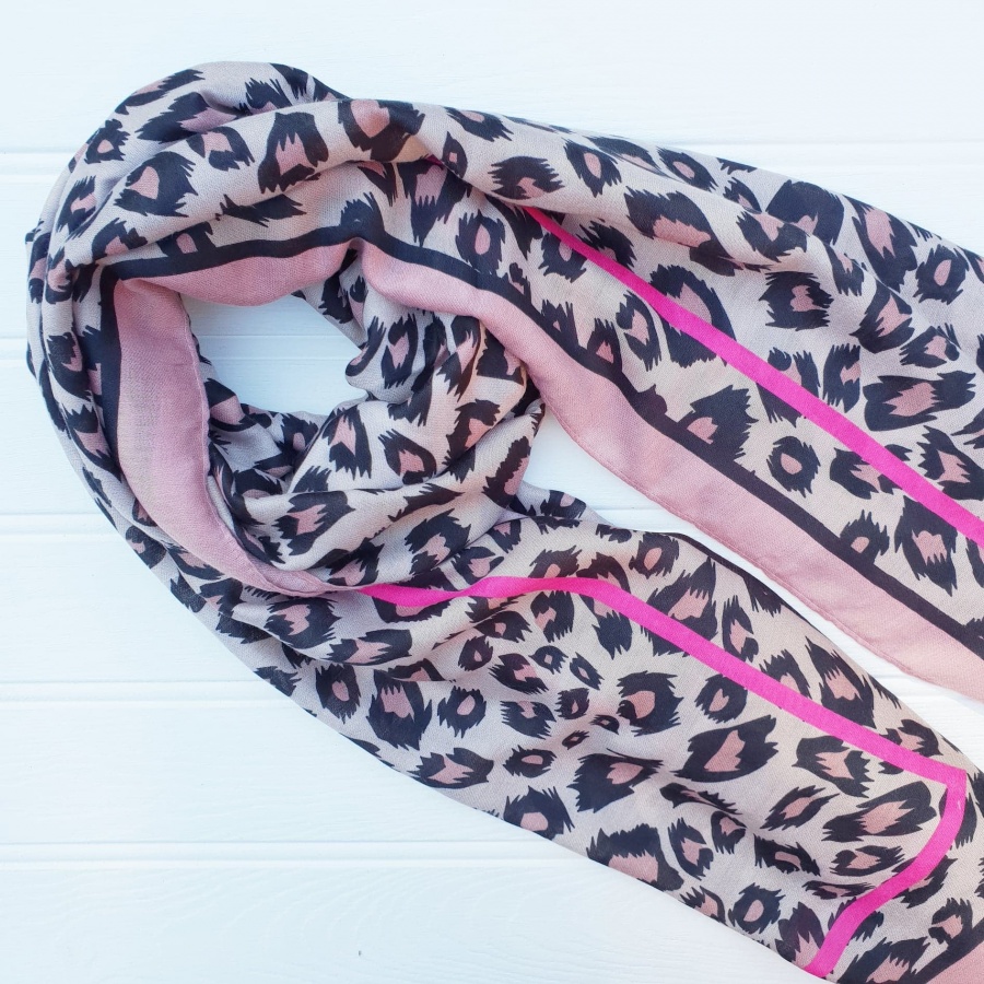 Edgy Leopard - Pink Scarf